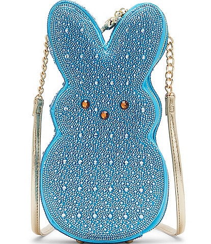 Betsey Johnson Rhinestone Embellished Peeps Bunny Crossbody Bag