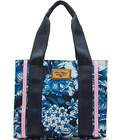 Betsey Johnson Small Blue Floral Tote Bag