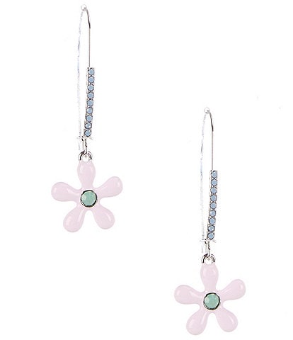 Betsey Johnson Spring Flower Dangle Drop Statement Earrings
