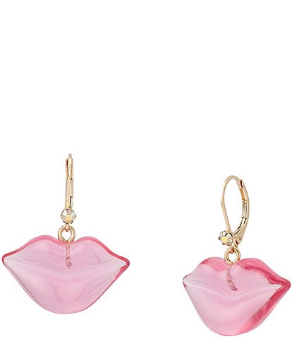 Betsey Johnson Sweetheart Lips Drop Earrings