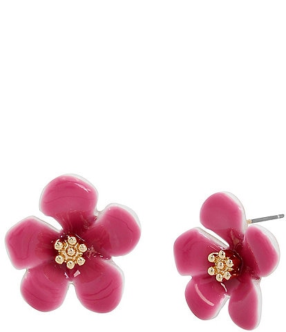 Betsey Johnson Tropical Flower Stud Earrings