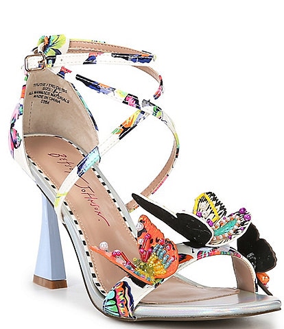 Betsey Johnson Trudie Beaded Butterfly Applique Sandals