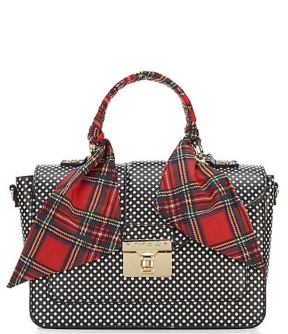 Betsy Handbags Purses Wallets Dillard S Betsey Johnson Wred Up In You Dotted Top Handle Satchel