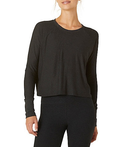 Beyond Yoga Featherweight Daydreamer Crew Neck Long Sleeve Pullover Top