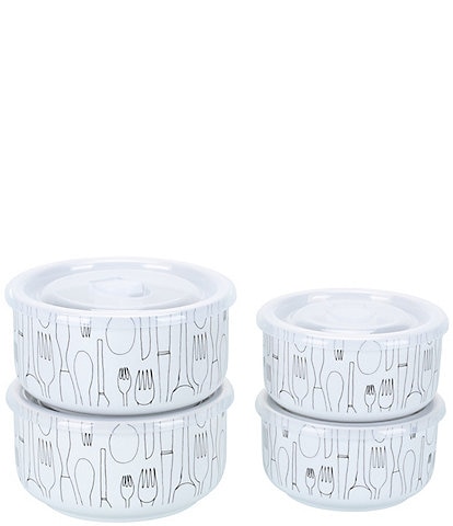 BIA Cordon Bleu Assorted Cutlery Deco Storage Jars, Set of 4