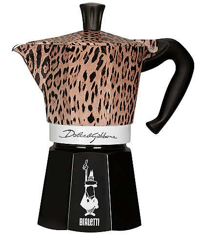 Bialetti x Dolce & Gabbana Leopardo Moka Express Coffee Maker, 3 Cup