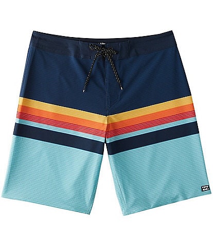 Billabong All Day Color Block Striped Performance 20" Outseam Board Shorts