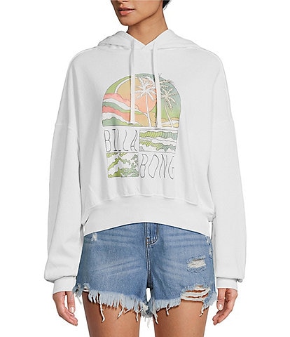 Billabong All Time Fleece Graphic Cropped Hoodie