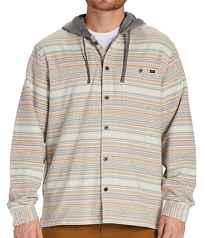Billabong Baja Printed Flannel Long Sleeve Hoodie