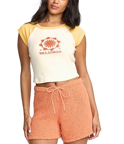 Billabong Beach Club Babe Color Block Raglan Sleeve T-Shirt