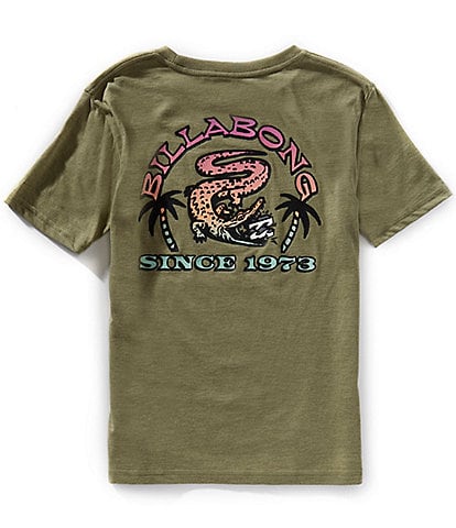 Billabong Big Boys 8-20 Short Sleeve Alligator Attack Graphic T-Shirt