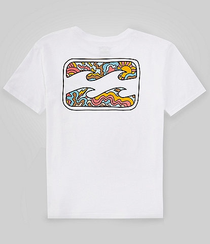 Billabong Big Boys 8-20 Short Sleeve Crayon Wave Graphic T-Shirt
