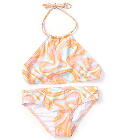 Billabong Big Girls 7-14 In The Grove High Neck Two-Piece Swimsuit Set