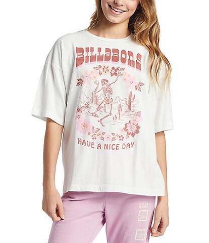 Billabong Big Girls 7-16 Have A Nice Day Short Sleeve Graphic Design T-Shirt