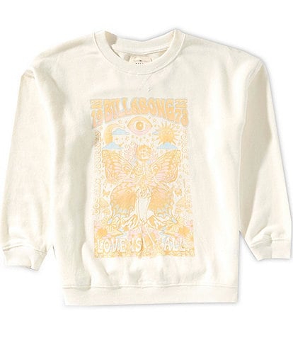 Billabong Big Girls 7-16 Long-Sleeve Love Is All Fleece Sweatshirt