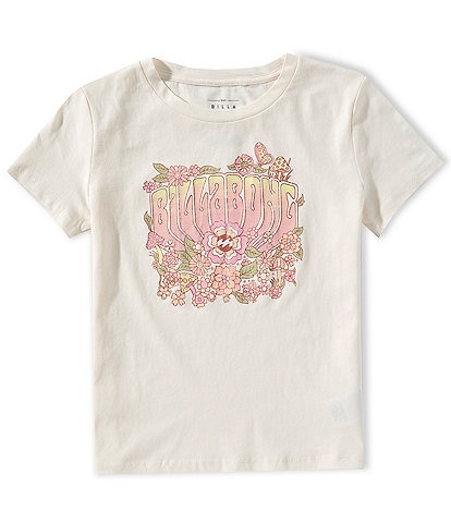Billabong Big Girls 7-16 Short Sleeve Flower Power Graphic T-Shirt
