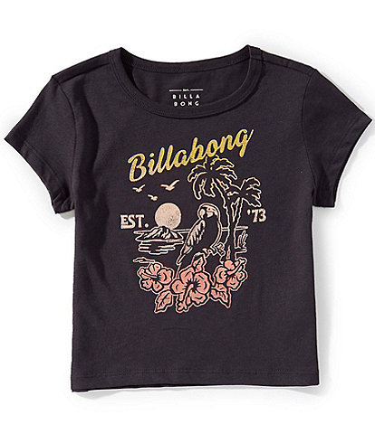 Billabong Big Girls 7-16 Short-Sleeve Parrot World Baby T-Shirt