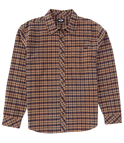 Billabong Coastline Flannel Long Sleeve Yarn-Dyed Small Plaid Shirt