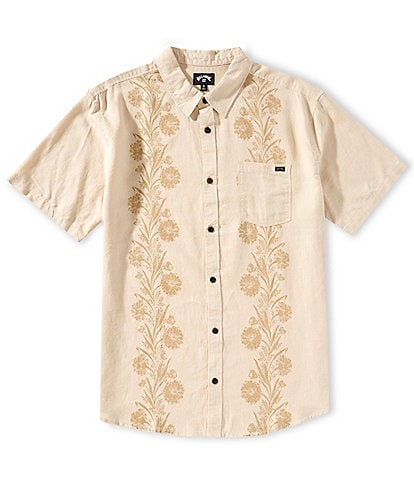 Billabong Cordoba Short Sleeve Mixed Tropical Print Woven Shirt