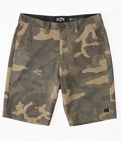 Billabong Crossfire Camouflage-Printed Slub Textured 21#double; Outseam Shorts