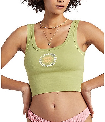Billabong Day By Day Crop Graphic Tank Top