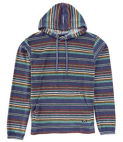 Billabong Flecker Diego Long Sleeve Printed Striped Fleece Hoodie