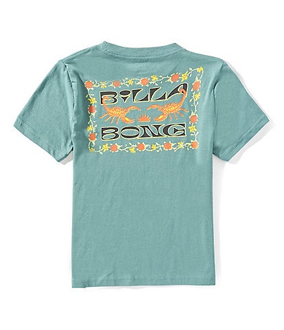 Billabong Little Boys Short Sleeve Green Scripture Sharp T-Shirt
