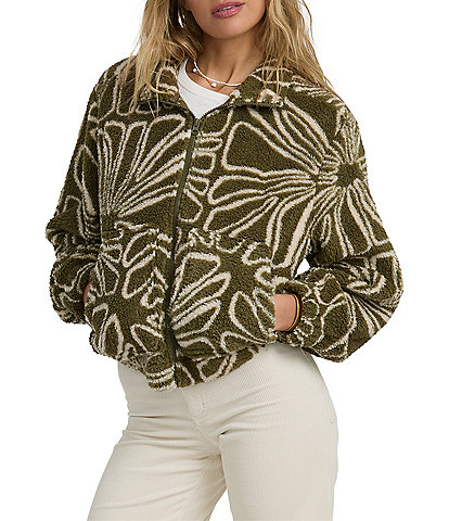 Billabong Long Sleeve First Light Sherpa Center Front Zip Jacket