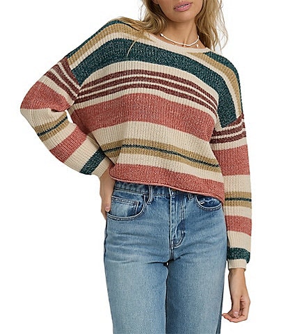 Billabong Long Sleeve Striped Pullover Sweater