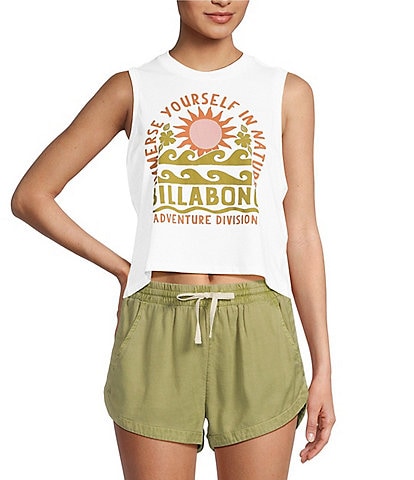 Billabong Relaxed Crop Adventure Division Graphic Tank Top