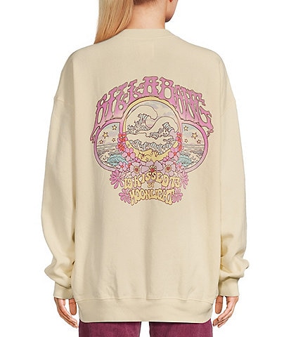 Billabong Ride In Crew Oversized Graphic Sweatshirt