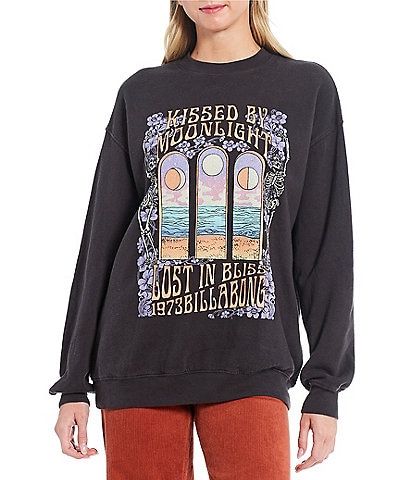 Billabong Ride In Oversized Fleece Beach Graphic Sweatshirt