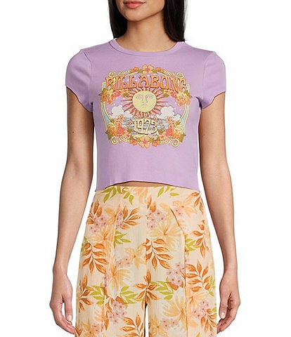 Billabong Rise With The Sun Cropped Graphic T-Shirt