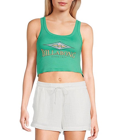 Billabong Search For Stoke Graphic Cropped Tank Top