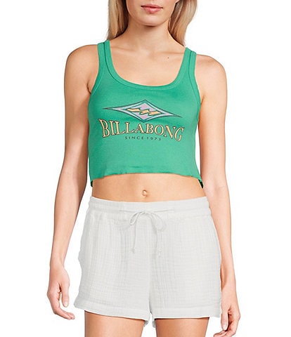 Billabong Search For Stoke Graphic Cropped Tank Top