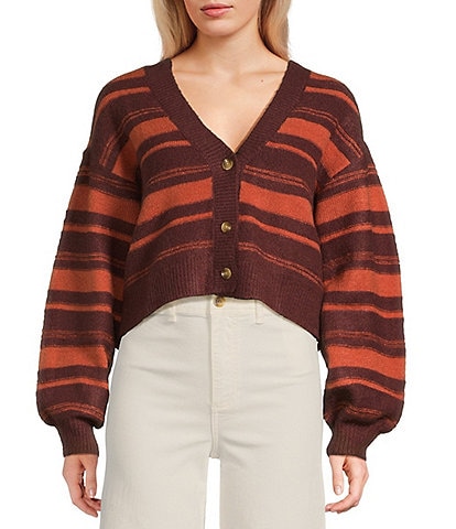 Billabong Something About It Long Sleeve Striped Cardigan