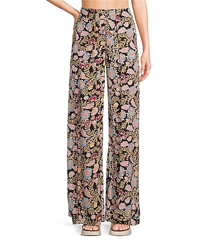 Billabong Split Spirit High Rise Multi Floral Print Pants