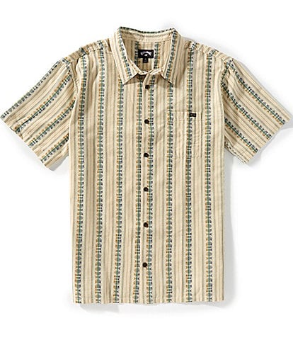 Billabong Sundays Jacquard Short Sleeve Striped Woven Shirt
