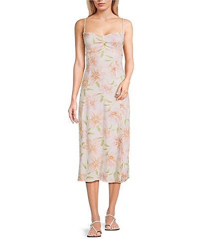 Billabong Sunset Love Sleeveless Floral Printed A-Line Dress