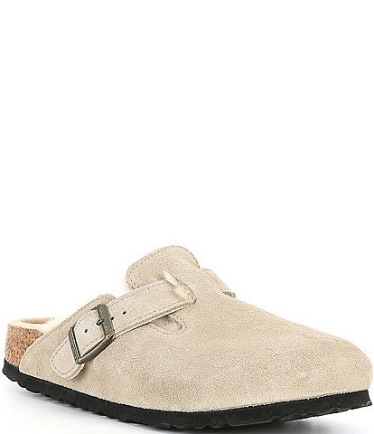 Birkenstock Women's Boston Suede Shearling-Lined Clogs