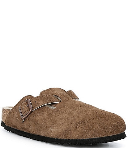 Birkenstock Women's Boston Suede Shearling Lined Clogs