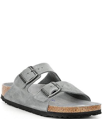 Birkenstock Women's Arizona Soft Footbed Velvet Suede Slide Sandals