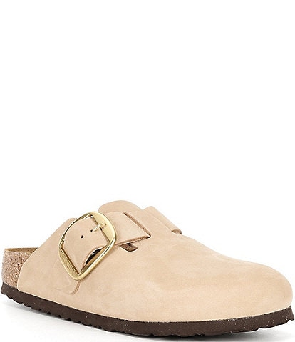 Birkenstock Women's Boston Big Buckle Nubuck Clogs