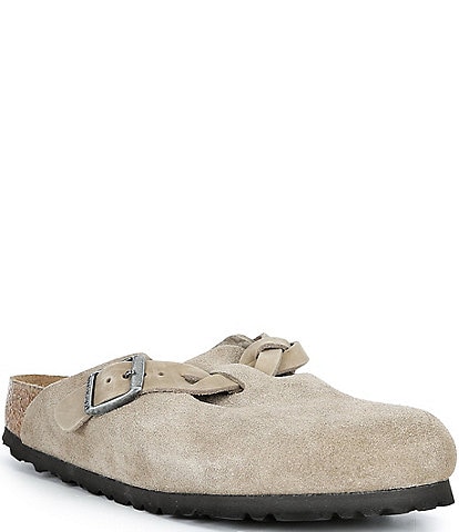 Birkenstock Women's Boston Braid Strap Suede Clogs