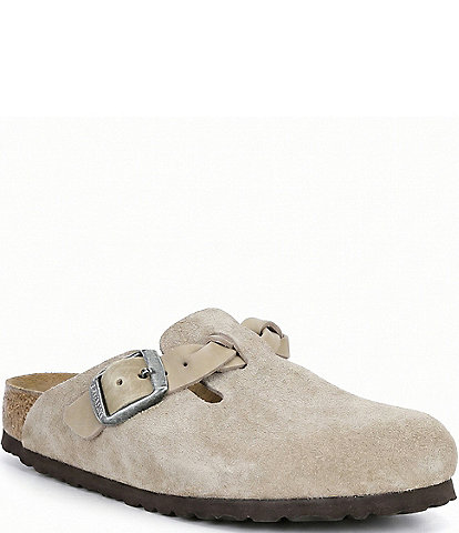 Birkenstock Women's Boston Braid Strap Suede Clogs