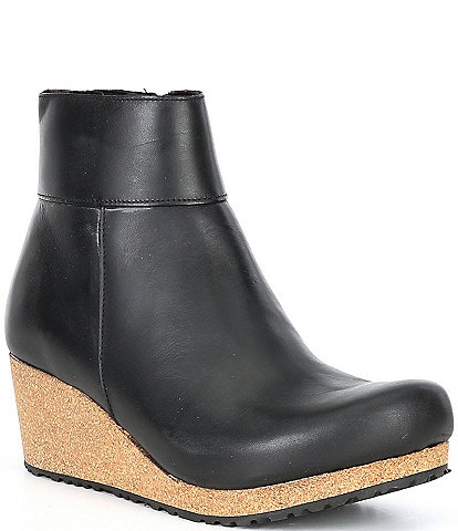 Papillo by Birkenstock Ebba Leather Platform Wedge Booties