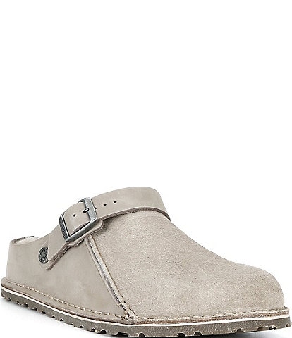 Birkenstock Women's Lutry Suede Back Strap Shearling Lined Clogs