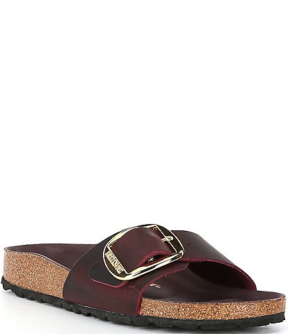 Birkenstock Women's Madrid Big Buckle Detail Oiled Leather Sandals