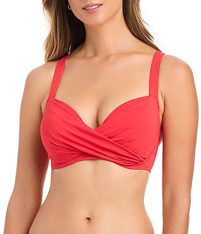 Bleu Rod Beattie Kore Over the Shoulder Bra Sized D Cup Underwire Swim Top