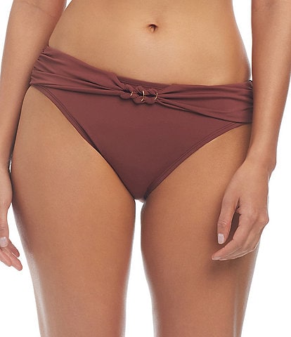 Bleu Rod Beattie Ring Master Draped Detail Hipster Swim Bottom